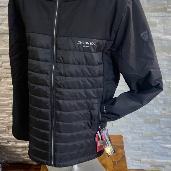 London Fog stretch flex windbreaker cold water resistant puffer jacket sz XL - Picture 2 of 13